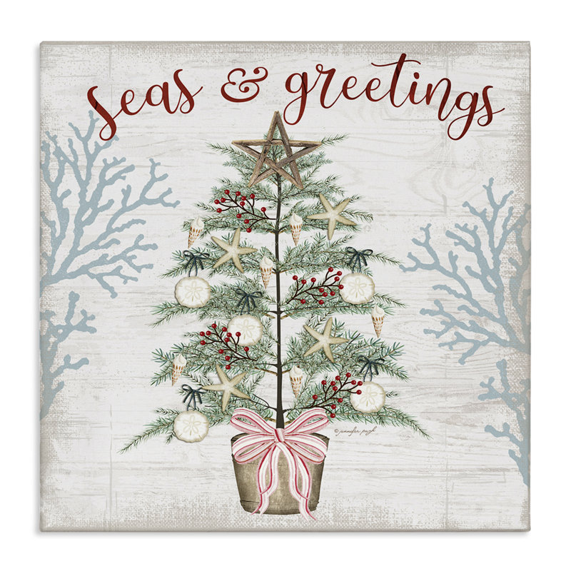«Seas & Greetings Coastal Tree», art mural par Jennifer Pugh, H 36 po x l 36 po