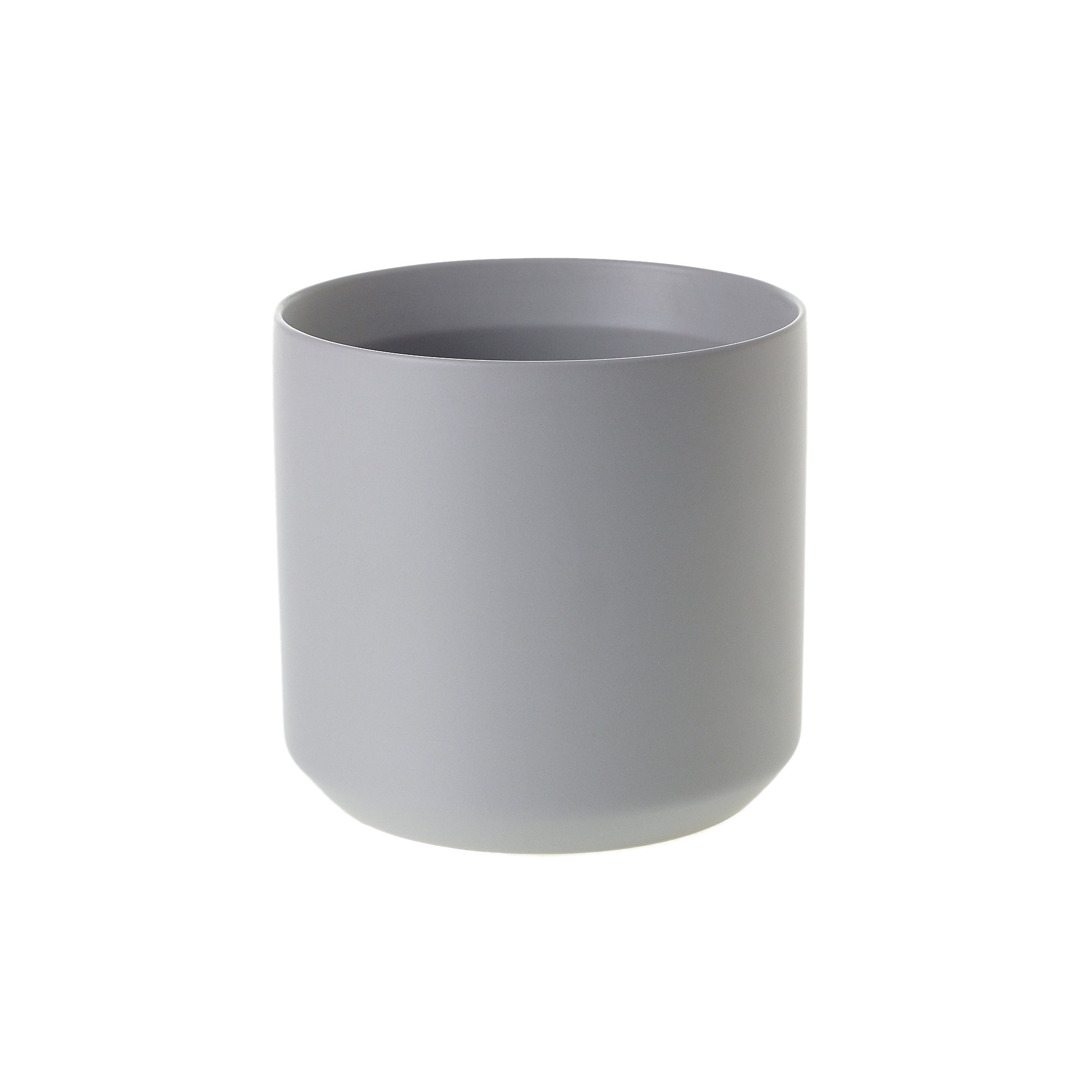 Parsons Handmade Ceramic Pot Planter, Gray, 6.75" H x 7" W x 7" D