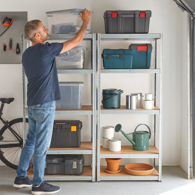 Harbour Housewares - 2pc Steel Garage Shelving Units Set - 5-Tier