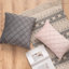 Ensemble de 2 coussins carrés crème à motif de losanges carrés 18 po x 18 po-128394012-128394003