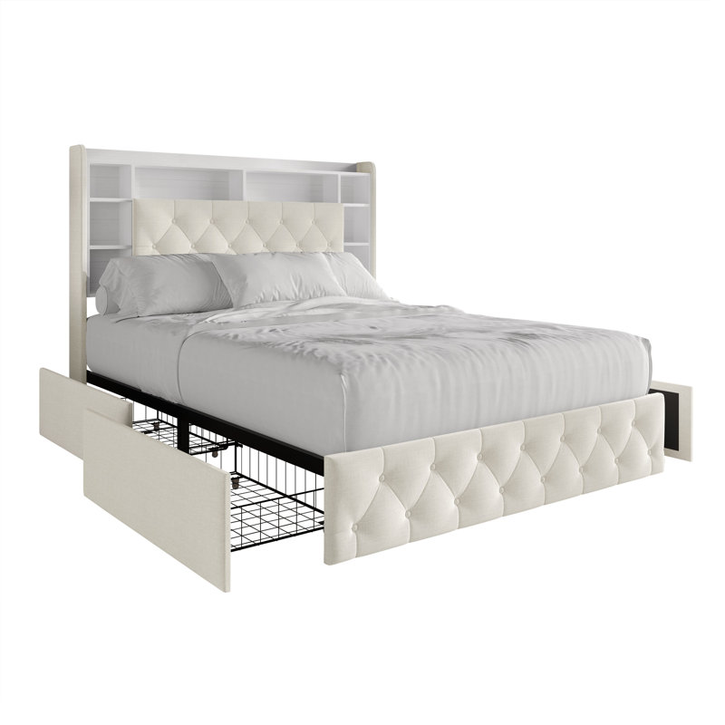 LIT PLEINE GRÈCE EN LIN BEIGE, Beige, FULL