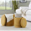 Ensemble de repose-pieds en tissu jaune