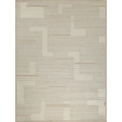 Nicada Hand Tufted New Zealand Wool Beige/Ivory Area Rug