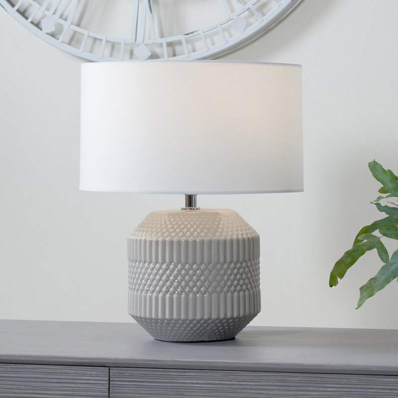 Bequette 38cm Table Lamp, Grey