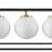 6-Light Frosted Glass Globe Linear Chandelier