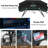 Berlanga Gaming Desk with Power Outlet & Led Strip, Large Wing-Shaped Computer Desk with Monitor Stand-1070146353