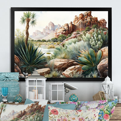 Arizona Desert Cactus II - art mural occidental