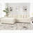 Oversized Two-Piece  Couches,  L Shaped Sofa, Corduroy, Left Chaise Daybed-292173682-292173581