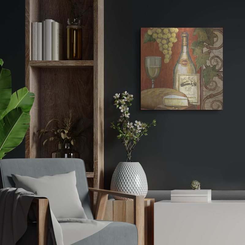 Winston Porter «Wine And Cheese Tustation 2» par Art Licensing Studio, art mural en métal, H 24 po x l 24 po