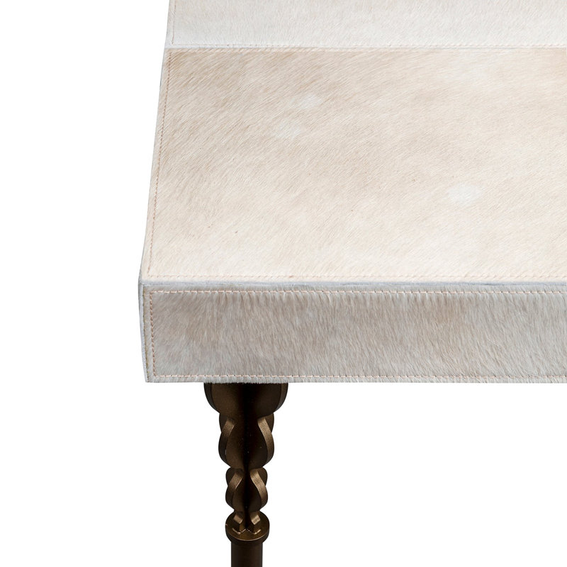 Nguni Console Table, 31.5" H x 60" W x 18" W, Aged Brass