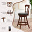 Tabourets de bar pivotants 4 pièces Winston Porter de 24 po de hauteur comptoir avec dossier ergonomique espresso-1174579301