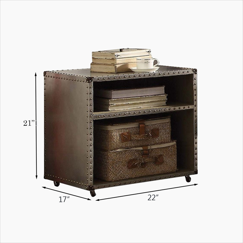 Table de chevet rectangulaire en aluminium Annessia
