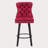 Modern  Swivel Bar Stools Velvet Barstools Button Tufted Bar Stools Rivet Trim Bar Stools for Kitchen Island,Bistro, with Metal Pull Ring Sturdy Footrest Large Backrest for Home Bar-740668990-759074635