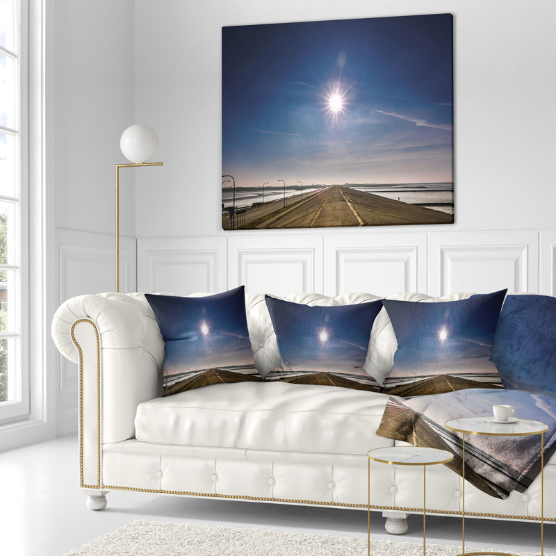 Coussin réversible Landscape, Carré 16 po, Coussin décoratif