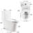 1.1/1.6 GPF Elongated Comfort Height Super Quite Flushing Floor Mounted One-Piece Toilet, CUPC Certified, WaterSense Cetified, Ceramic, White Color, Soft Close Seat
