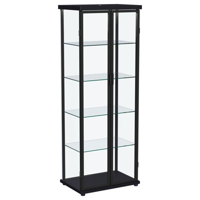 5-shelf Display Curio Cabinet with LED Lighting