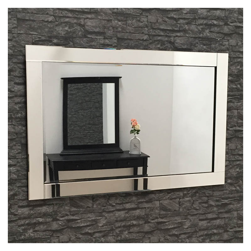 CHLOE Venetian Glass Frame Wall Mirror, 90cm H x 60cm W