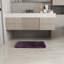 Ensemble de tapis de salle de bain mauve à poils longs 3 pièces mauve, ensembles de tapis de salle de bain à absorption d'eau rapide pour douche, meuble-lavabo et base de toilette-1914804557