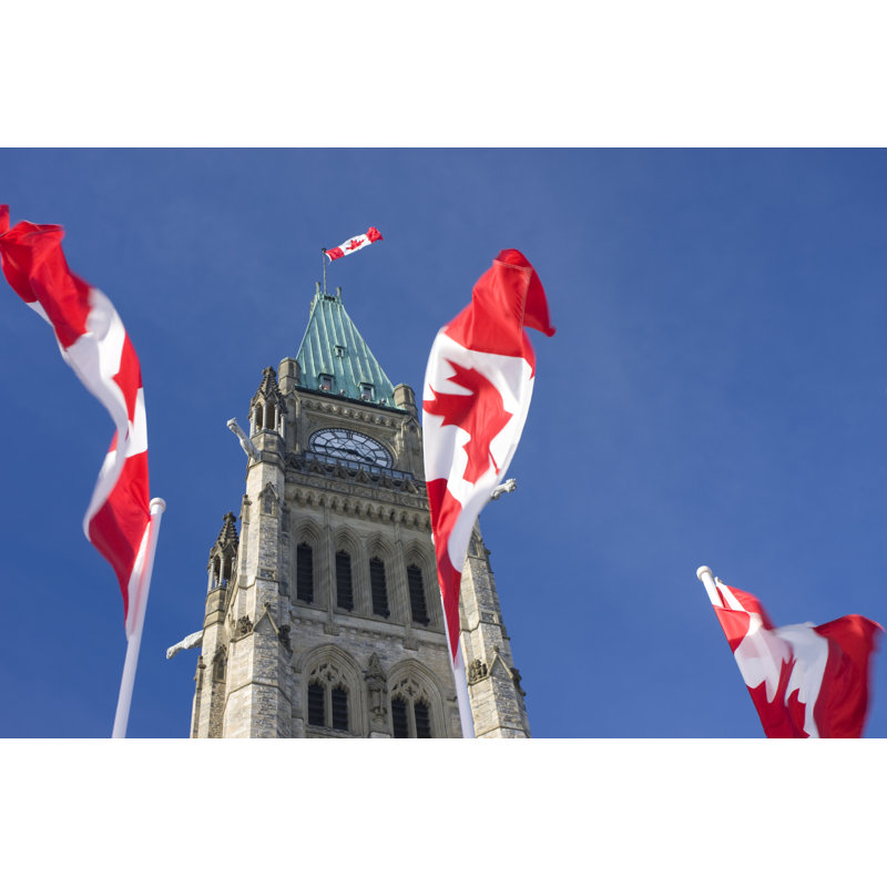 Parliament Of Canada by Vladone - Wrapped Canvas Print, 30cm H x 46cm W