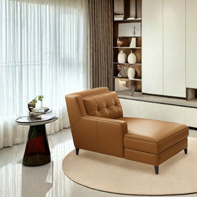 Ergonomic elastic sponge filled leather recliner Faux Leather