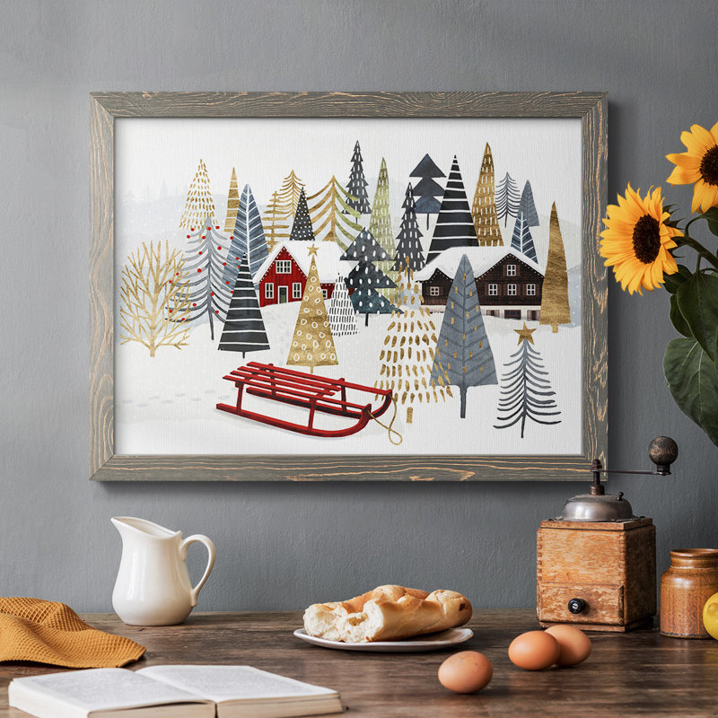 Collection de chalet de Noël A, Gris, H 26 po x l 38 po x P 1,5 po