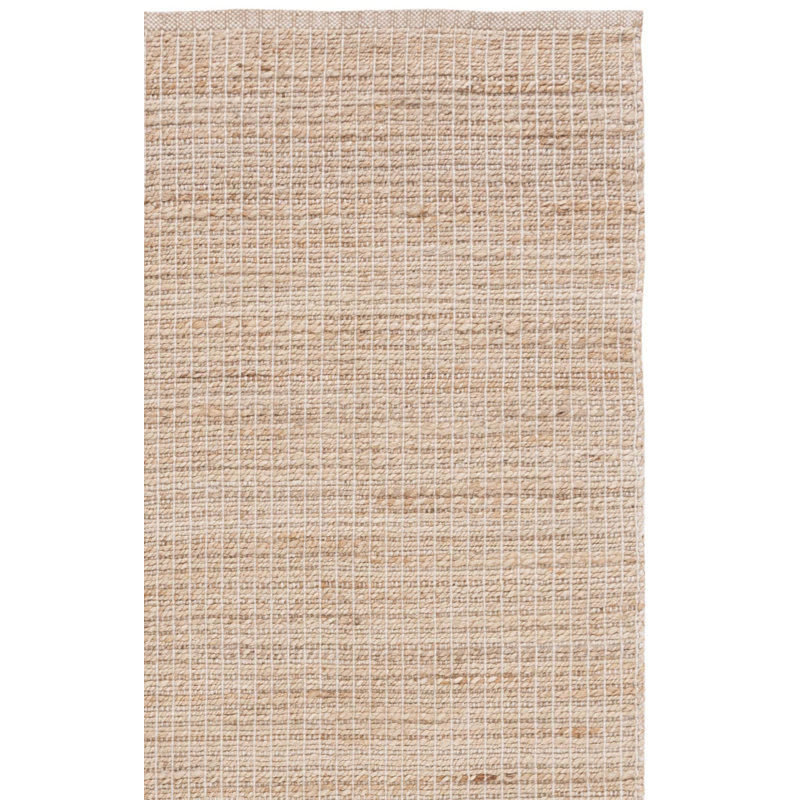 Tapis beige en jute / coton Krushap, Tapis de couloir 2 pi 3 po x 8 pi