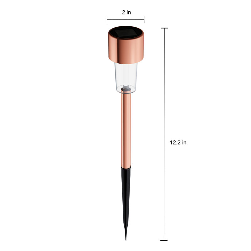 Bronze Stainless Steel Solar Pathway Light Set of 12
