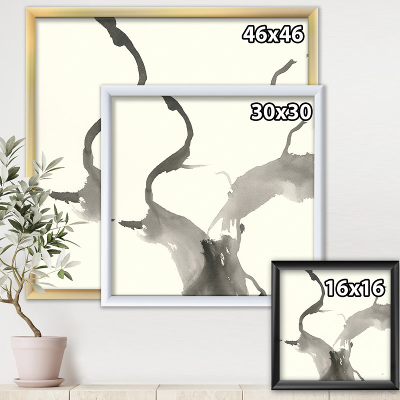 Cadre photo « minimal geste ii », reproduction sur toile, Cadre noir, H 30 po x l 30 po x P 1 po