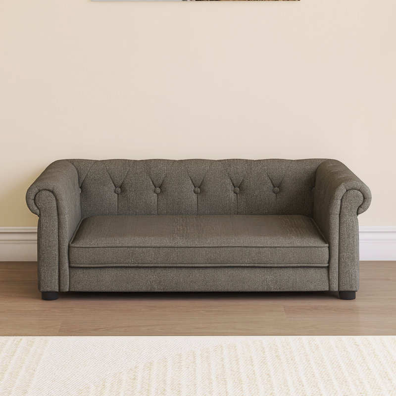 Lit rectangulaire pour petits et moyens chiens, Gris foncé