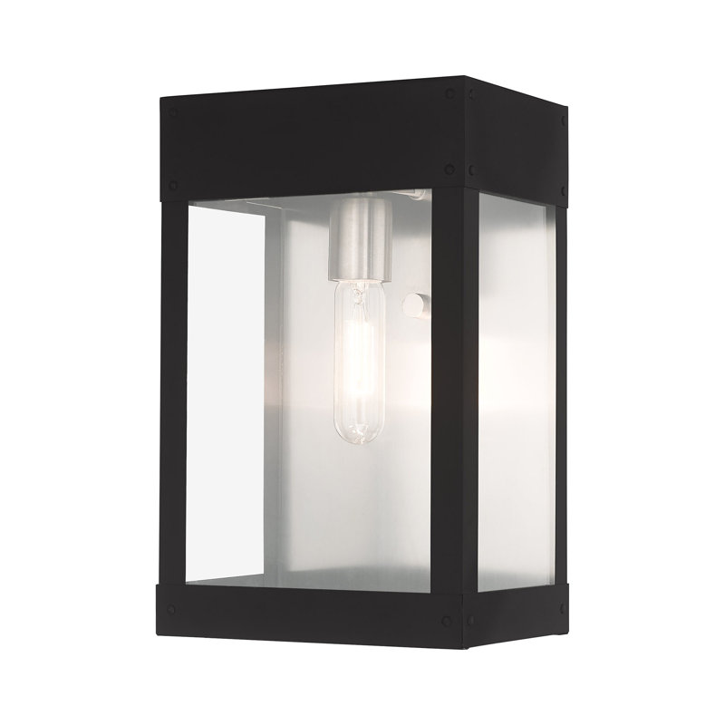 Throncliffe Wall Light, Black, 13" H x 8.25" W x 6.75" D