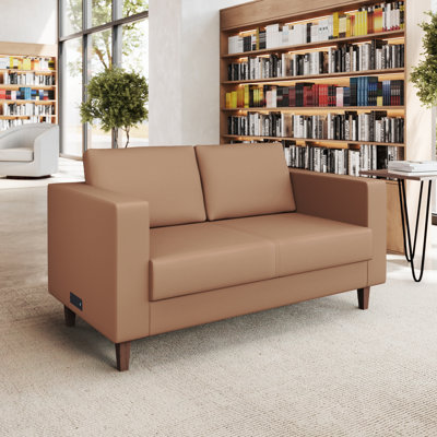 Commercial Lobby Loveseat With 2 Outlets And 1 USB And 1 USB-C Ports
