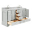 Meuble-lavabo double avec plateau Abshire 61-93359391