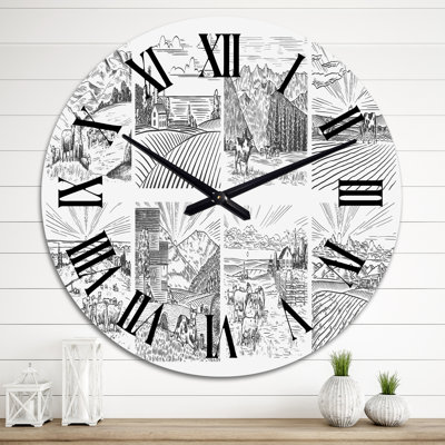 Horloge murale traditionnelle A Village