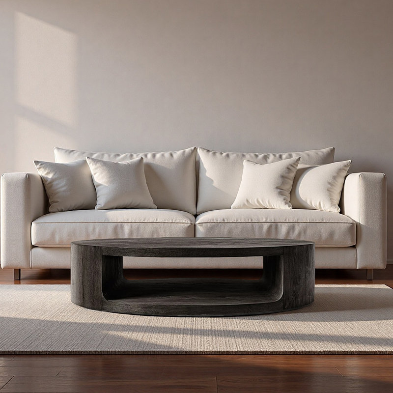 Table basse simple de style américain, Noir