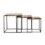 Ensemble de 3 tables gigognes naturelles et noires