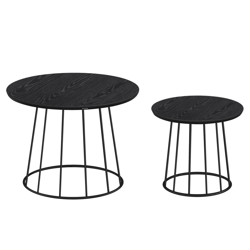 Almiro Frame Coffee Table, Ebony Black