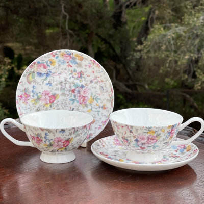 Bone China Teacup and Saucer