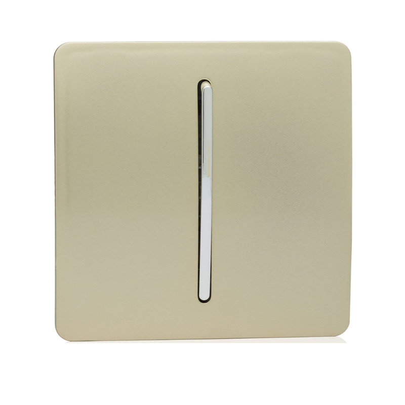 Wall Mounted Light Switch, Champagne Gold