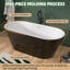 Baignoire de trempage autoportante en acrylique avec drain 55 "x 27" noir mat-91855566