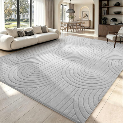 8x10 Area Rugs for Living Room，Washable Rug Modern Soft Large Area Rug for Bedroom, 3D with Soft High-Low Pile Non-Slip Carpet Mat for Kids Room Dining Room Kitchen Office