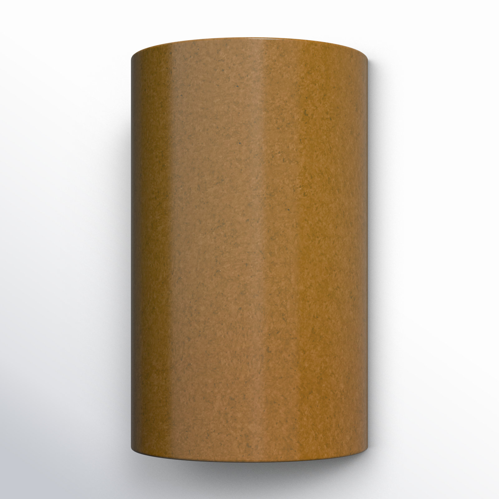 Nomad Single Light Cylinder Outdoor Ceramic Wall Light, Antique Gold