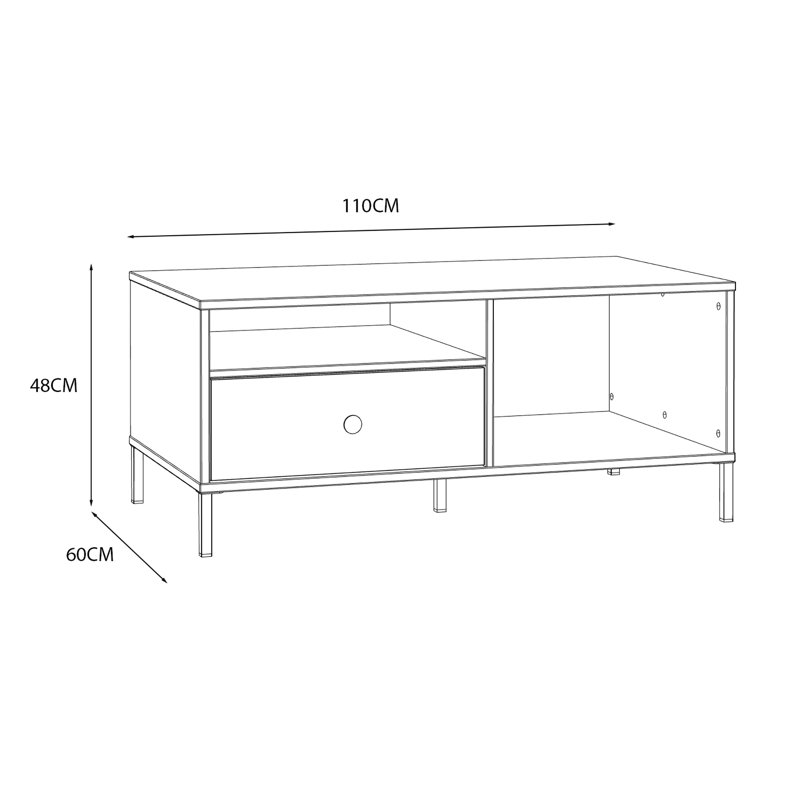 Adrihanna Coffee Table with Storage
