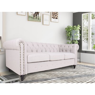 Strock 81'' Rolled Arm Chesterfield Sofa -  Alcott HillÂ®, 939D7F2BA37745E8B8DBB0740232E99F