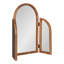 Miroir triptyque arqué moderne Amoli en bois de manguier