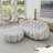 Kayi 79.53" Upholstered Loveseat Pumpkin-shaped Compression Sofa With Ottoman, No Assembly Required-112472607