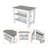 Kitchen Island Dozza, Three Shelves, White-1517679841