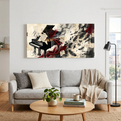 Ensemble de 1 toile murale Piano Art