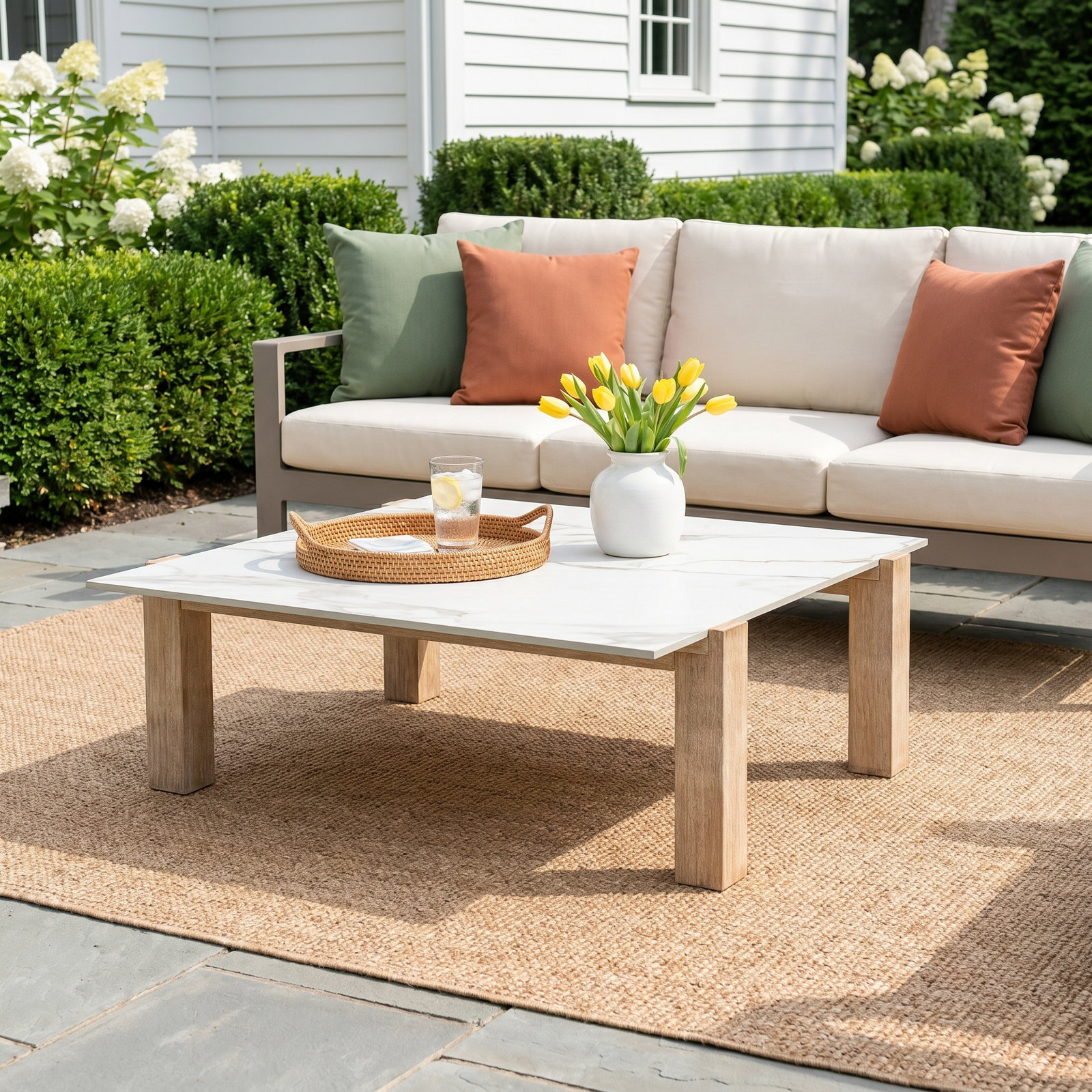 Antique Wash & Sintered Stone Coffee Table