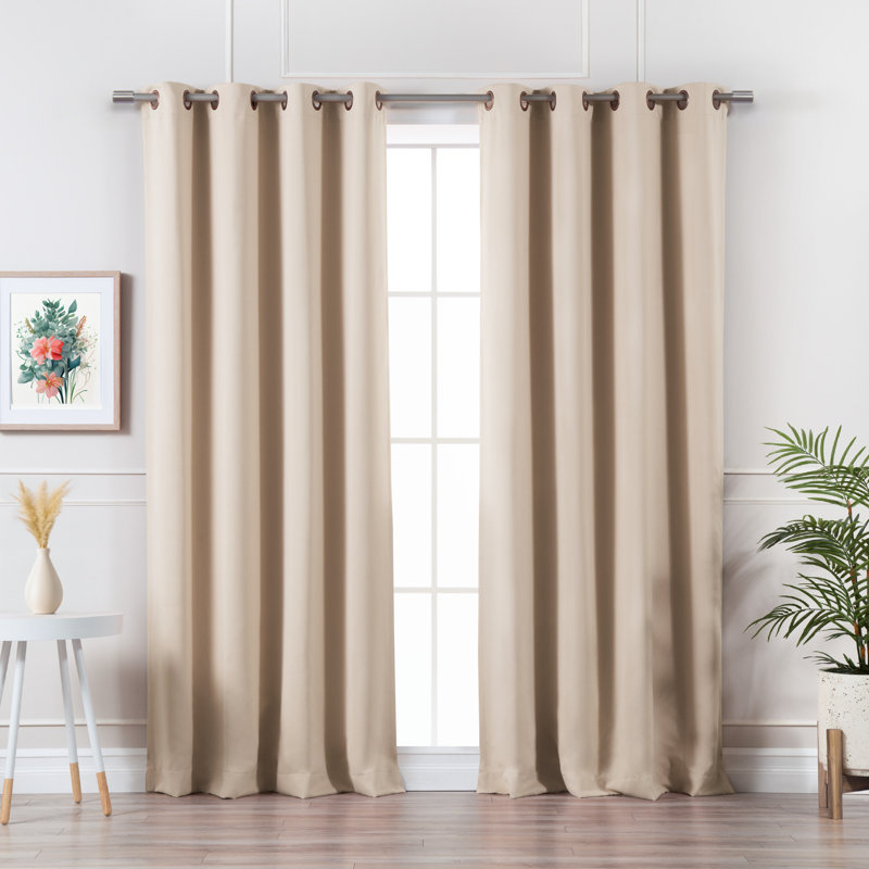 Paire de rideaux isolants avec œillets Adina Sevan, Beige, L 52 po x L 108 po