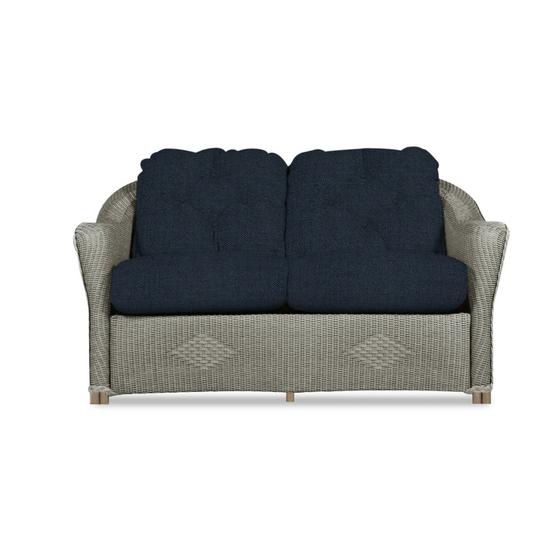 Reflections Outdoor 2 - Seat Loveseat, Sandberg Navy, Matte White